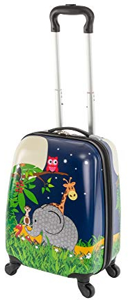 Travelhouse Happy Children Kinder Koffer Elephant Bordkoffer ABS Hartschale Reisegepäck Reisetrolley Trolley Handgepäckkoffer Kabinenkoffer 27L
