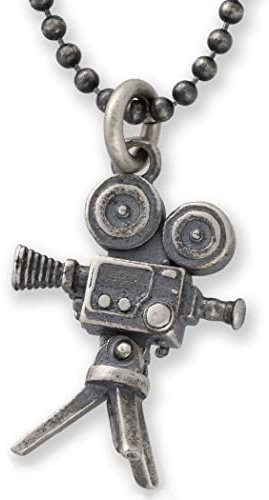 Handmade geschenk für ihn 925 Sterling Silber Halskette für Herren Anhängerr für Männer Halskette Film Kamera Anhängerr Kette Halskette filmischen Schmuck