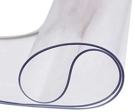 MadeInNature Nappe Cristal Transparente épaisse, Tailles et épaisseurs au Choix, Nappe Transparente rectangulaire, Permet de ne Pas dénaturer la Table, (140 x 200 cm, 0,78mm)