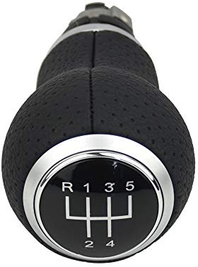 Malcayang Pomos de palanca de cambios para Audi A4 B8 S4 8K A5 8T Q5 8R Seat Leon MK1 Ibiza 6J Golf MK4 MK5 Passat B5 B6 Octavia, MT 5 Velocidades Negro