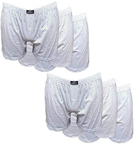 Fontana Calze & Intimo 6 Pezzi di Boxer Uomo in Cotone 100% con Apertura e Bottone