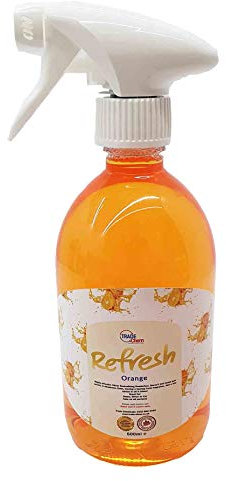 REFRESH Air Freshener 500ml Spray - Car Valeting/Home/Office (Orange)