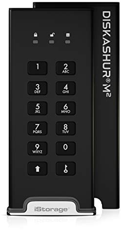 iStorage diskAshur M2 1TB - PIN-authentifizierte, hardwareverschlüsselte USB 3.2 Portable SSD - Ultraschnell - FIPS-konform - Robust und tragbar