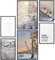 Papierschmiede® Mood Poster Set Winter Wonderland, Gerahmte Bilder (Rahmen: Material und Farbe wählbar), Wohnzimmer Wanddeko Schlafzimmer, 2x A3 und 4x A4, Eis Kalt Schnee Lila