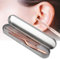 Limpiador De Orejas, Ear cleaner juego de pinzas de cureta Limpia Oidos Cera Adultos Quitar Cera Oidos removedor de cera de oreja de doble cabeza de acero inoxidable (oro rosa)