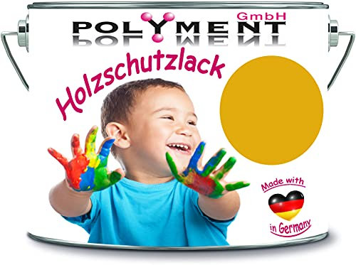 5 Liter Holzschutzlack Holzlack Holzlasur wetterbeständiger Langzeitschutz Wetterschutzfarbe Holzschutzfarbe (RAL 1032 Ginstergelb)