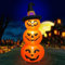PARAYOYO 270CM hoher aufblasbarer Halloween-Kürbisstapel mit Hexenhut-Dekoration, integrierte LED-Lichter, aufblasbare Halloween-Kürbisse, aufblasbare Außenhof-Rasendekorationen