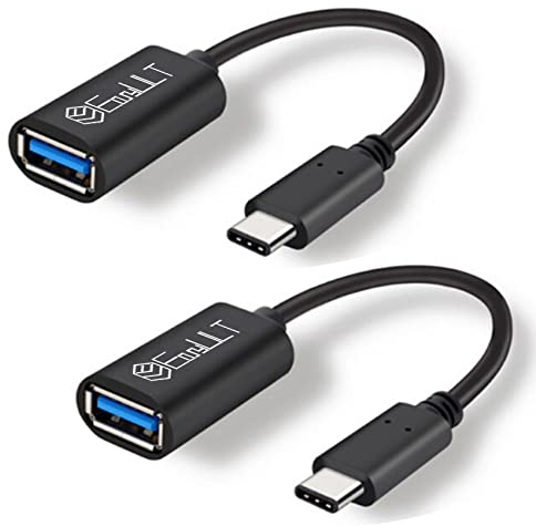 EasyULT Adattatore USB C a USB 3.0 [Confezione da 2], Cavo OTG USB Tipo C, Adattatore OTG USB Tipo C per Trasmissione Dati e Caricare per MacBook PRO, Samsung Galaxy S20 S20+ Ultra S8 S9