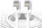 Elfcam® - 15m Cat7 RJ45 Cable de Red Ethernet, LAN/WLAN Cat 7 Par Trenzado Blindado SFTP 100% Cobre, Cable Redondo, Blanco (15M)