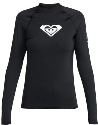 Roxy Young Women Whole Hearted Ls Rash Guard Shirt, Black, S EU