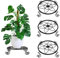 Soportes de metal para macetas de flores, paquete de 3 soportes resistentes para macetas para interiores y exteriores, hierro inoxidable, contenedor redondo para jardineras, paquete de 3 (23 cm)