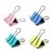 Assorted Colour Foldback Clips Paper Binder Clamps Clips Colour for Office School Home Kitchen (51mm) Qty 12