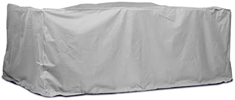 Mehr Garten Premium Protect Abdeckung Sitzgruppe rechteckig, 300x250x94 cm, hellgrau, atmungsaktives 2-lagiges Polyestergewebe, Gartenmöbel Abdeckung wasserdicht und UV-beständig