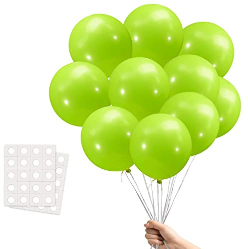 Artier 30 Biodegradable Balloons Green Balloons Pack With 40 Glue Dots. 12 Inch Large Eco Friendly Balloon Made From Natural Rubber. Perfect For Any Event Or Decoration. For Helium Or Air Use