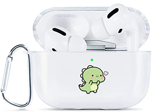 AKABEILA Hülle für Airpods Pro 2 2022 Weiche TPU Klare Schutzhülle Stoßfest Air Pod Pro 2 Generation Hülle mit Muster Karabiner Ladenhülle