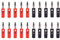 Hailege 20pcs 4MM Bananenstecker Stecker Audio Verstärker Bananenstecker Lautsprecher Buchse Klemmen Steckverbinder (10 Rot + 10 Schwarz)