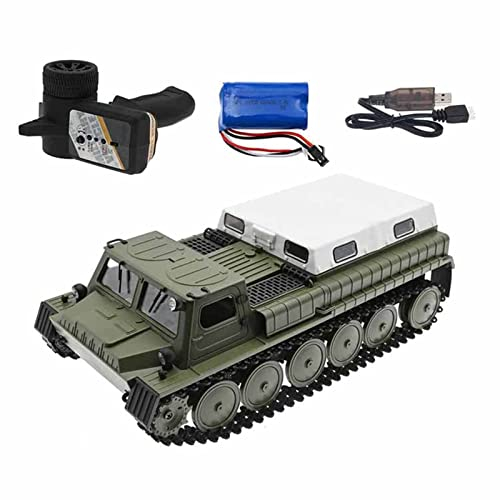s-idee® WPL-E1 Rc Kettenfahrzeug 1/16 2,4g ca. 5 km/h gepanzertes Rc Auto Led Licht