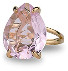 Anemone Bijoux Quartz Rose en Or Rose 14k - Bijoux en Pierre Précieuse pour Cadeaux et Port Personnels - Bague Amour, Bague Anniversaire, Bague de Promesse - Boîte Cadeau Gratuite