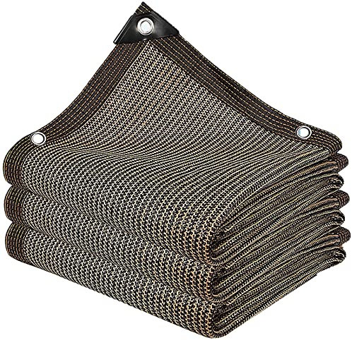 SDLLG Gartennetze Gartensichtschutz Netz mit Ösen Braun 0.5x1m Sonnensegel aus HDPE Zaun windfest Schattennetz UV-Schutznetz für Garten, Sportplatz, Maschendrahtzaun Verschiedene Abmessungen