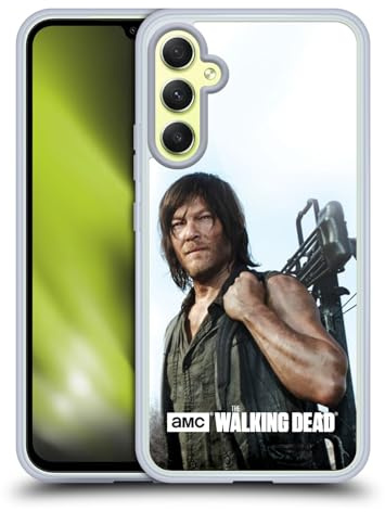 Head Case Designs Offizielle AMC The Walking Dead Daryl Crossbow Gefilterte Persönlichkeiten Gel Handyhülle Hülle [Militärischer Schutzgrad] Kompatibel mit Samsung Galaxy A34 5G