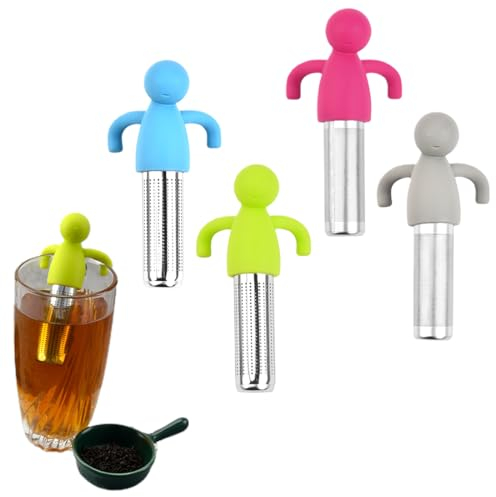 GXGM Juego de 4 colador te, Filtro te para Taza,infusionador, para té a Granel, para Vasos, Tazas y teteras estándar