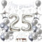 Silber 25 Geburtstag Luftballons, 25 Silber Geburtstagsdekoration , Ballon 25 Geburtstag Frau Mann, Geburtstagsdeko 25 Jahre, Luftballon 25. Party Dekoration
