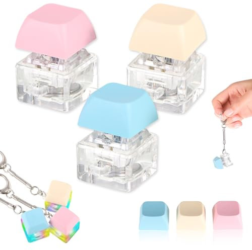 3 Keyboard Fidget Toys Adults Fidget Keyboard Keyboard Clicker With LED Light Relieving Fidget Keyboard Keychain Decompression Toys Fidget Toys Keyboard for Adult Anxiety Toys Decompression