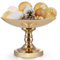 BIMUYI Metal Table Centerpiece Bowl with Pedestal, 11.8 Inches Decorative Fruit Bowl Holder