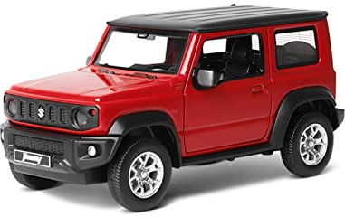 NALora Motorfahrzeuge Replika Auto 1:26 Für Suzuki JIMNY 2018 SUV Legierung Automodell Spielzeug Sammlung Sound Und Licht Spielzeug Für Kinder Geschenk Originalgetreue Nachbildung (Color : Red)