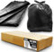 200 Pack | 1 Full Box | RE-GEN 90L 10kg Load Medium Duty Black Bin Liners Refuse Sacks, Everyday Use, Industrial Strength, Quality Rubbish Bags 457/725 x 975mm