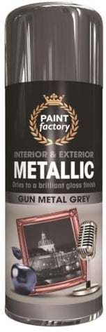Metallic Spray Paint 400ml Multi-Purpose Use, Spray for Metal and Wooden Furniture, Ornaments, Decorative Items and Much More for Interior & Exterior (1, Gun Metal Grey)