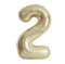 Vthoviwa 40 Zoll/18 Farbens Luftballon Zahlen 2 Platin, Luftballon 2. Geburtstag Foil Ballon, 0123456789,10-19,20-25,30,40,50,60,70,80,90, Folienballon 2 Party Dekoration Helium Unterstützen