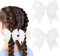 2 pièces pince à cheveux nœud, nœuds de cheveux pour filles nœuds de cheveux français pour femmes grande pince à cheveux en satin nœuds de cheveux soyeux nœud de cheveux blanc pour femmes filles
