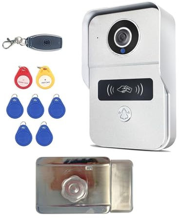 HVOFNNLR Videocitofono Wireless WiFi Campanello Video Intelligente 1080P per la Protezione della Sicurezza Domestica Campanello per Porta dell'appartamento Google Home
