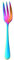XANHOY Dessert Pastry Fork Multicolor Rainbow Stainless Steel Cake Notched Small Fork Spoons And Forks Set Stainless Steel With Holder