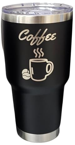 Palm City Products Kaffeebecher, 850 ml, Schwarz