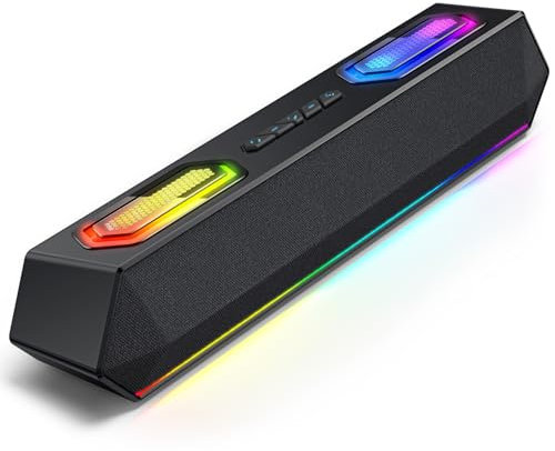 Deeyaple G4 60W Gaming-Soundbar mit RGB-Beleuchtung, Präzisem Audio-Positioning und Hochwertigem Mikrofon – Für Einzigartige Gaming- und Musik-Erlebnisse