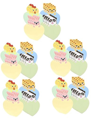 COHEALI 5 Sätze Herz-haftnotiz Schreibutensilien Sticky Notes Book Notizblöcke Für Die Schule Memo-aufkleber Schreiben Selbstklebende Notizblöcke Praktische Notizzettel Papier 16 Stück * 5