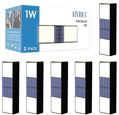 HYBEC Solar Lampe Mit Bewegungsmelder Außen - LED Strahler für Garten, Solarlicht Mit Licht (6er Pack)