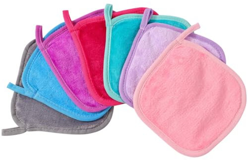 Makeup Removal Face Cleansing Cloth, Reusable Flannel Face Towels, Makeup Remover Wipes for Sensitive Skin, for Makeup Remover Beauty Facial Cleansing（7 colors）