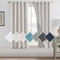 H.Versailtex 100% Blackout Linen Curtains for Bedroom Eyelet Curtains Faux Linen Curtains with White Liner Grommet Thermal Insulated Curtains, W66 x L54 Inch 2 Panels Set, Ivory