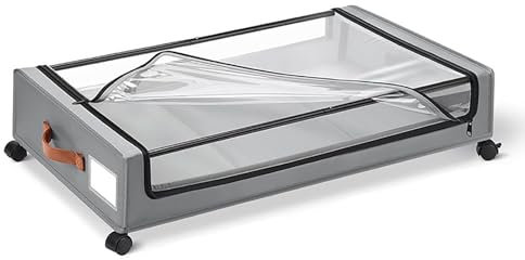 Unterbettkommode mit Rollen, Unterbett-Aufbewahrungsbehälter, rollbare Schuhaufbewahrungsbehälter mit großer Kapazität, Unterbett-Aufbewahrungsschubladen,Grau