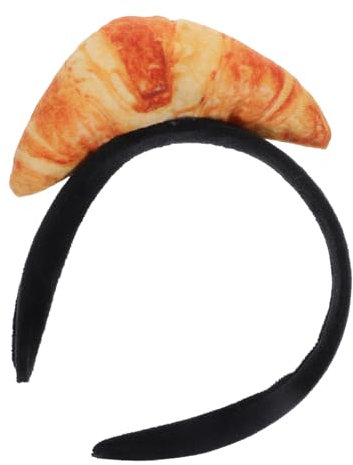 Cabilock Croissant Stirnband Simulation Essen Haarreifen Festivals Kopfbedeckung Cosplay Requisite Unikates Frisuren Accessoire