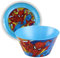 Spiderman 2Pcs BPA Free Camping Dinner Set, Reusable Mealtime Kids Rice Bowl Lightweight Printed Raised Edges Plastic Plate Bowl Set for Kids 4+ Years