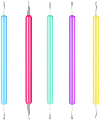 Lot de 5 stylets de traçage de motifs, stylets de gaufrage à billes pour papier de transfert de différentes tailles, outils de peinture à points, ensemble d'outils de pointillage pour stylo de traçage