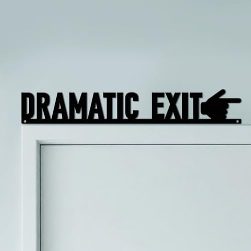 CUTHOLLOW Dramatischer Abgang Türrahmen Deko Metall Wanddeko | 30x5cm Türrahmen Schild, Tür Deko, Wanddeko Tür, Hängende Fensterdeko, Metall Dekoschild für Zuhause & Büro