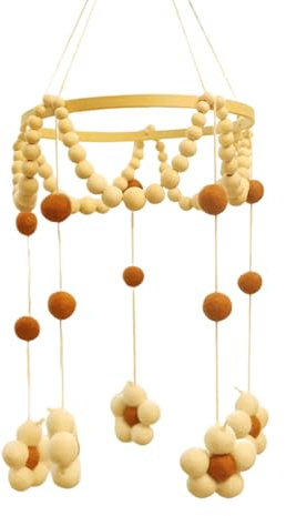 Baby Mobile, Baby Bett Mobile, Klingelspiel Mit Glöckchen Dekoration Zum Aufhängen über Babybett Stubenbett Beistellbett Kinderzimmer