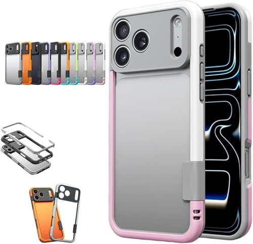 Weseecase Soft Silicone Frame Heat-Dissipating Case for iPhone 17 ProMax, Backless Shockproof Case with Lens Film Protection (Style C,15Promax)