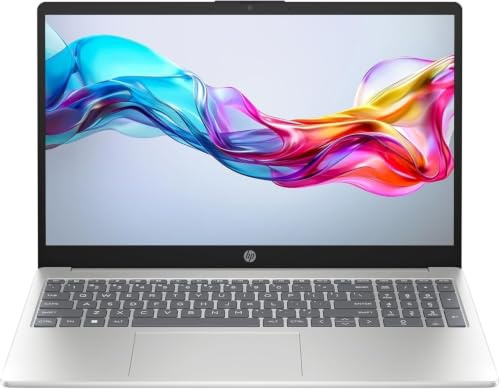 HP Laptop 15-fd0021sl, PC Portatile 15, Display FHD, Notebook, (Intel Core 3 100U, RAM 8GB, SSD 256GB, Windows 11), Computer Portatile, Uso quotidiano, Tastiera Italiana, QWERTY, Argento