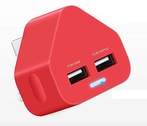 USB Plug Charger, Multi Port USB Charger Plug Adapter 2.1A Compatible with Nokia/Fire Tablet/Huaweii/iOSiPad/Kindle/Smart Watches/Motorola/Airpods/Samsung/iOSiPhone/HTC